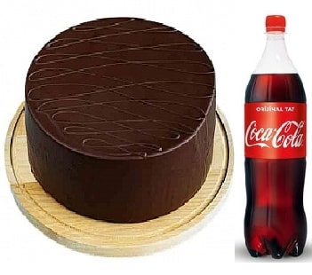 4 kiilik Klasik sade ikolatal ya pasta 1 lt cola